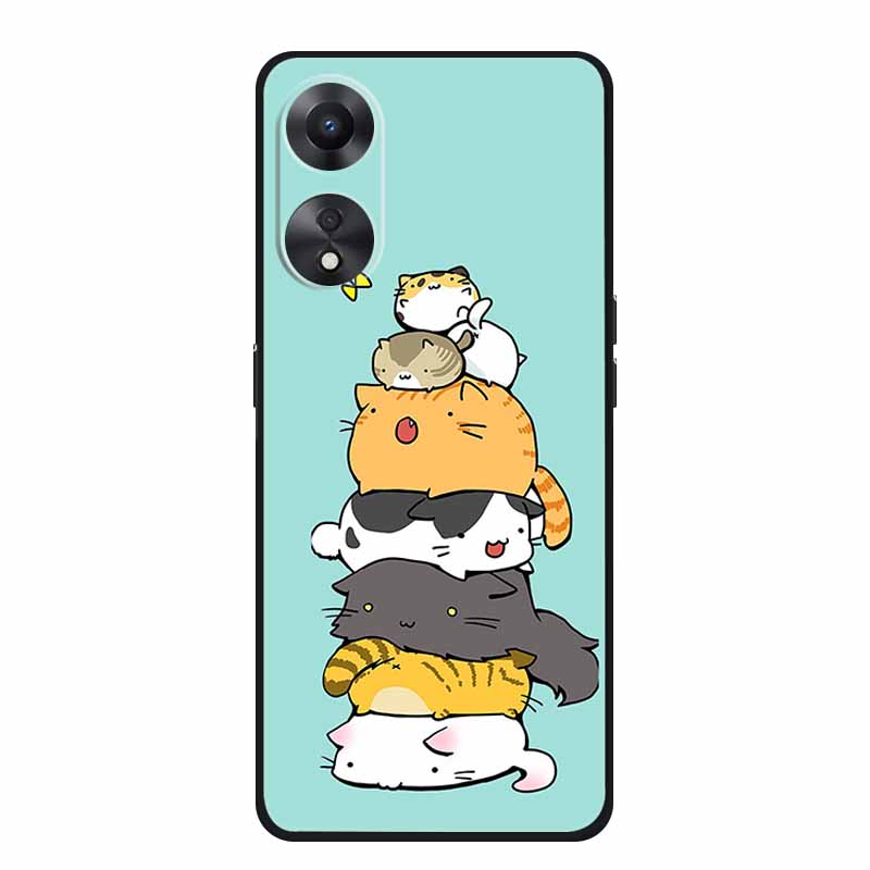 For OPPO A78 5G Case Fashion Silicone Soft TPU Back Cover For Oppo A58 A58X 5G OPPOA78 5G Phone Cases Shockproof CPH2483 Fundas