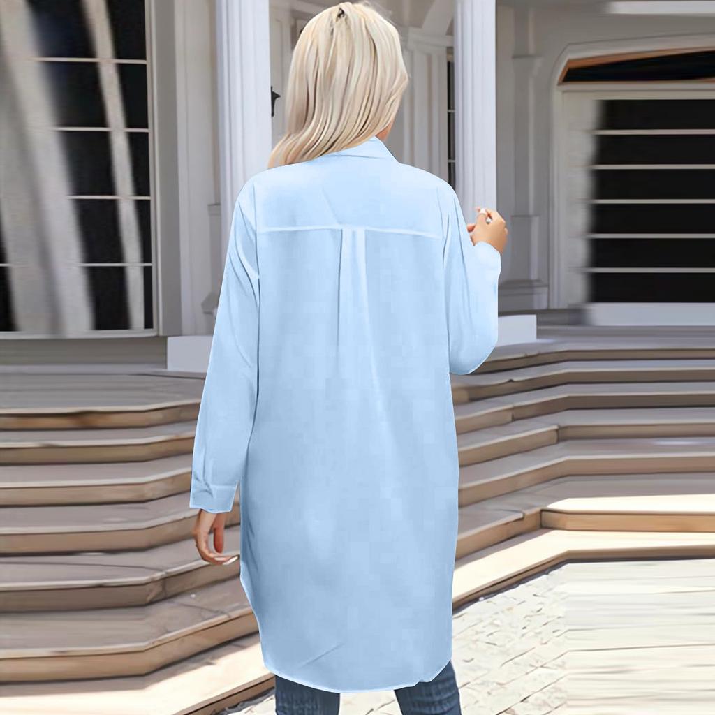 Women's Casual And Fashionable Long-sleeved V-neck Comfortable Top