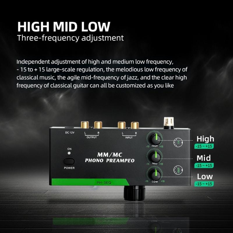 High Fidelitys MM MCs Turntables Preamplifier Featuring Balanced XLRs Input Output And Customizable Basses Mids Trebles Controls