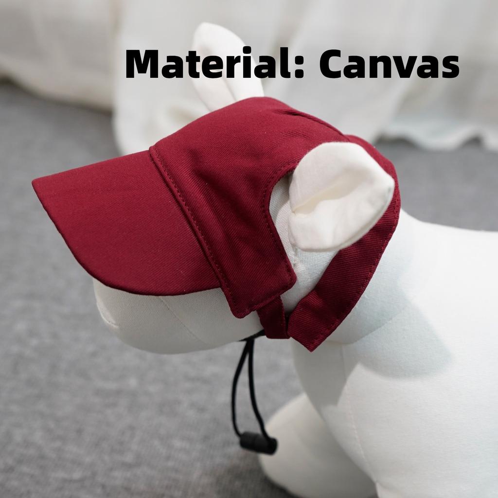 Pet Baseball Sun Hat, Adjustable Breathable Outdoor Visor Cap for Corgi Teddy Golden Retriever Puppy 20 Colors Lightweight Dog Sun Protection Hat