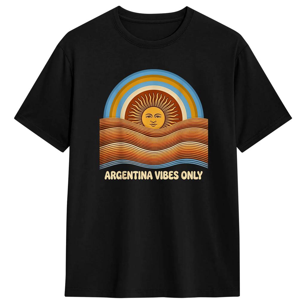 Streetwear T-Shirt Summer Vintage Retro Argentina Flag Heart Argentinian Pride Fashion T-Shirts Cotton Tee Shirt Short Sleeve