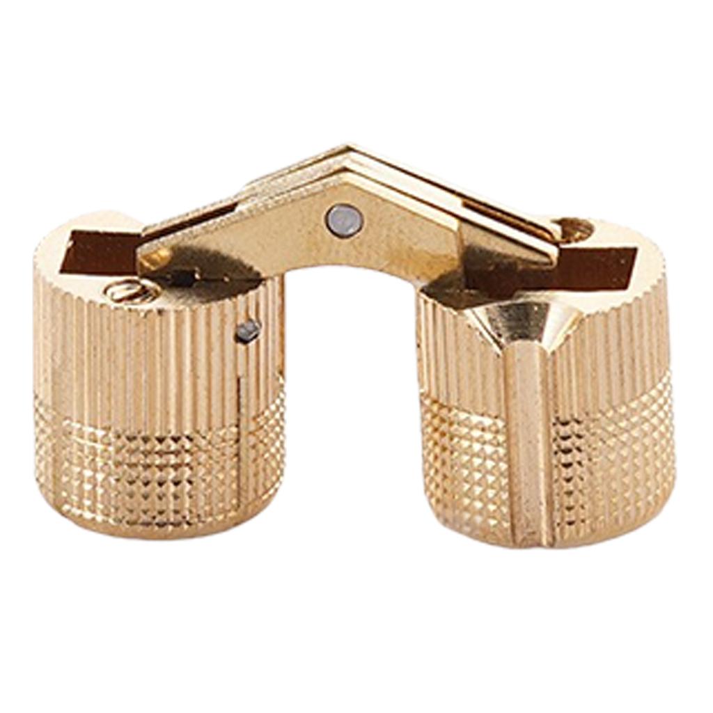 2Pcs Furniture Metal Concealed Hinges Cylindrical Hinges Small Barrels Hinges for Jewelry Keepsake Box Cabinet Door