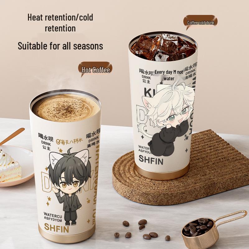 The Little Mermaid Stainless Steel Insulated Water Cup, Large Capacity, Anime Design, Unisex Gift