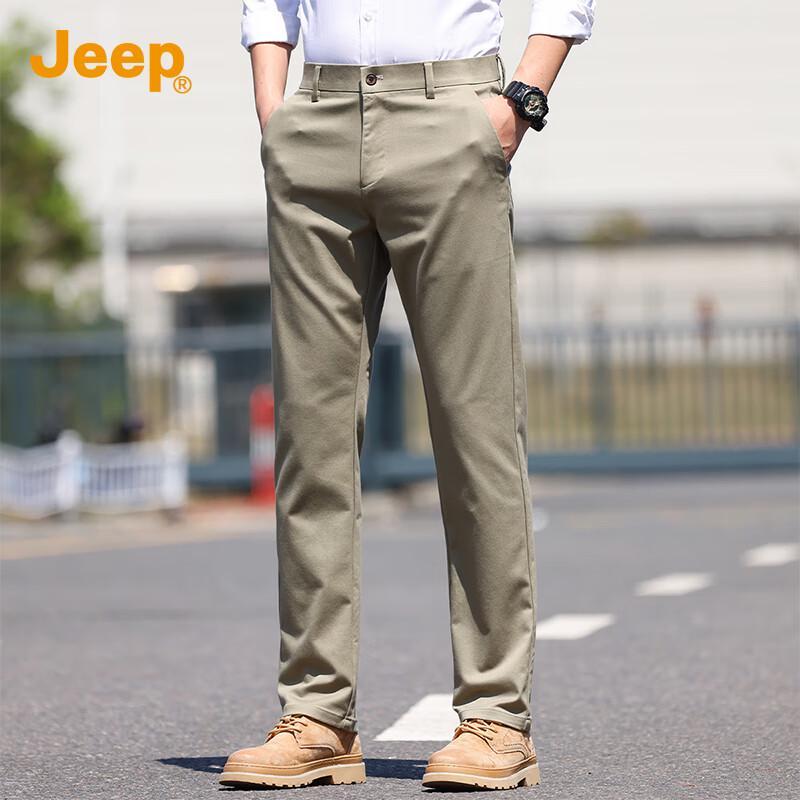 Jeep Men's Tencel Lyocell Blend Casual Straight Leg Pants