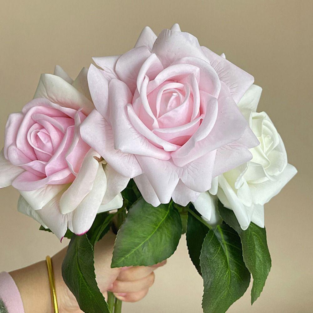 Real Touch Rose Artificial Flower Multicolor Lifelike Rose Flower Faux Flower Home Decoration