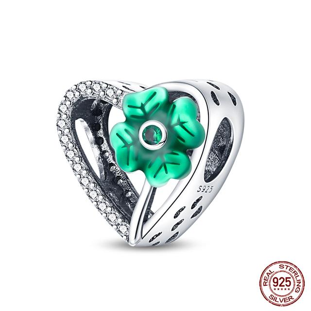 2023 mode Frühling Glück Vier Kleeblatt Serie 925 Sterling Silber Charms Perlen Fit Fasion 925 Armband DIY Schmuck