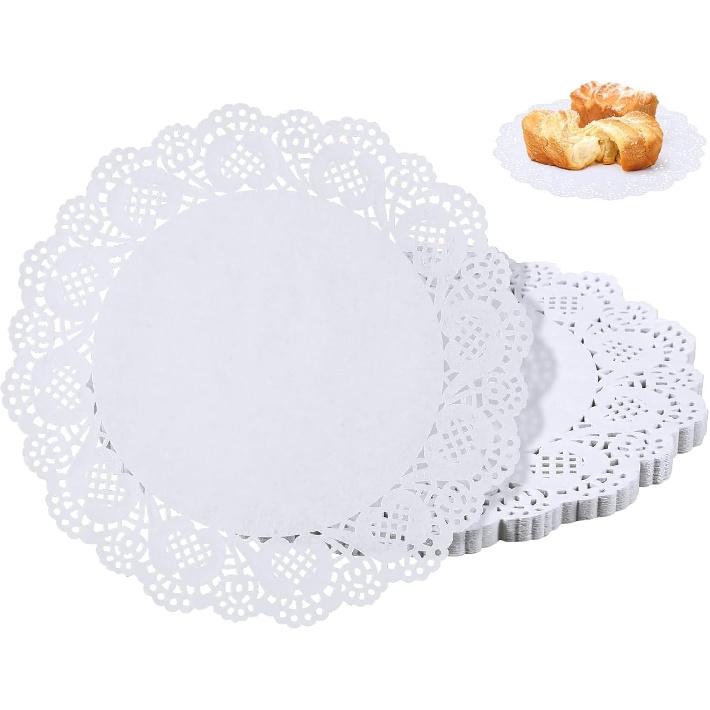 150 Pcs 6" White Lace Paper Doilies,Disposable Round Liners for Buffet, Cakes,Fried Foods,Party and Wedding Table Settings,Kitchen and Table