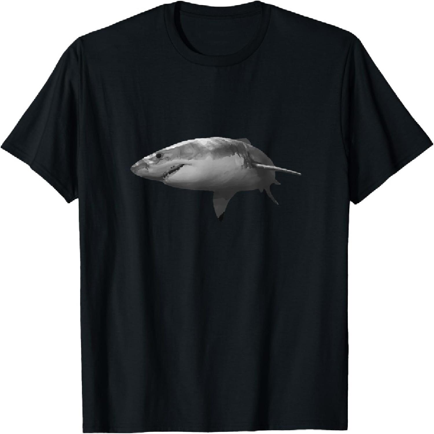 

White Pointer Great White Shark T-Shirt Shark Lover Gift T-Shirt XXXXXL чорний