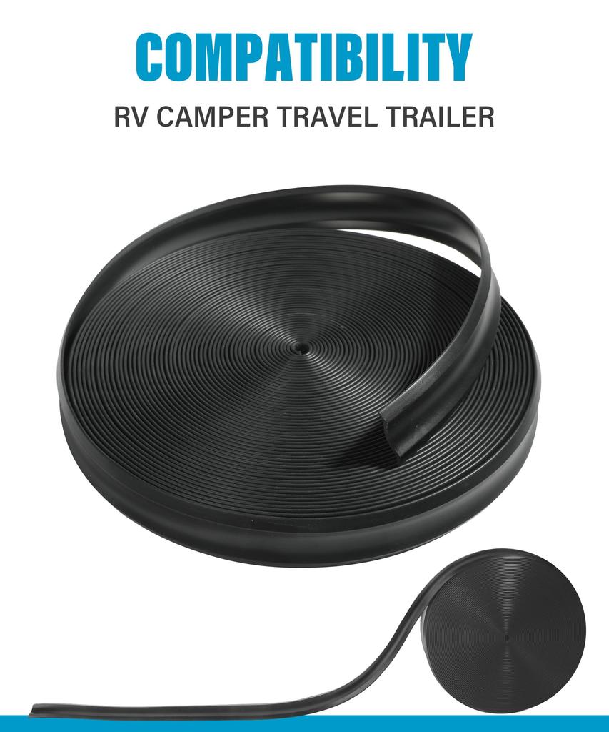 Zlirfy 50ft RV Trim Molding, Heavy Duty Trailer Trim, Car Accessories RV Vinyl Insert