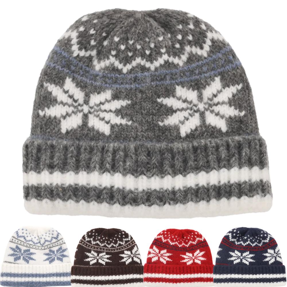 New Style Slouchy Beanie Hats Winter Warm Cap Hats Y2K Cap For Women Snowflake Marked Embroidery Winter Knitted Girl Hats Gift