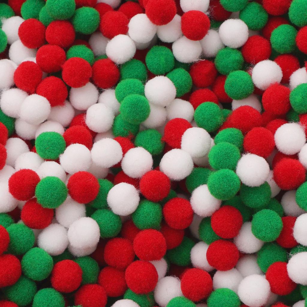 20-200 Stück Bunte Pompon-Plüschbälle Gemischte Farbe Kreatives Kinder-Handarbeitsmaterial Glitzer-Schaumstoffball DIY Bastelbedarf