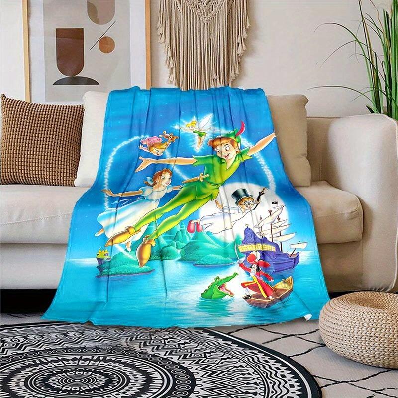 1pc Peter Pan Printing Blanket - Soft, All-Season Throw for Living Room, Bedroom,Personalized Gift with Adorable Cartoon Design