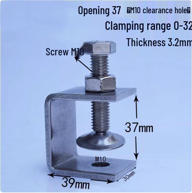 C304 Tiger Claw U-Shaped Stainless Steel Pipe Clamp