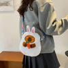 Plush Doll Capybara Crossbody Bag Soft Handbag Casual Single Shoulder Bag  Outdoor
