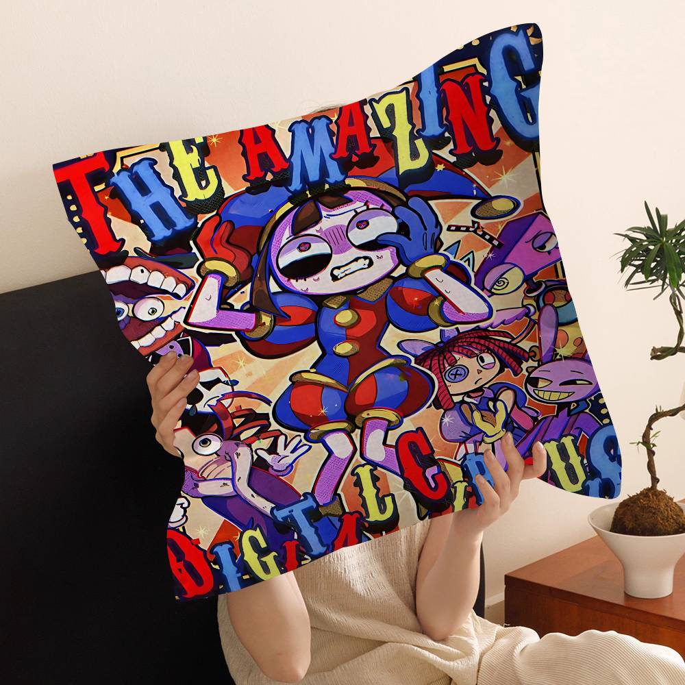 Cartoon The AAmazing DDigital CCircus Pillow Anime Pillow Sofa Bed Head Pillow Cover Cushion Cover 45x45 Cm Fashion