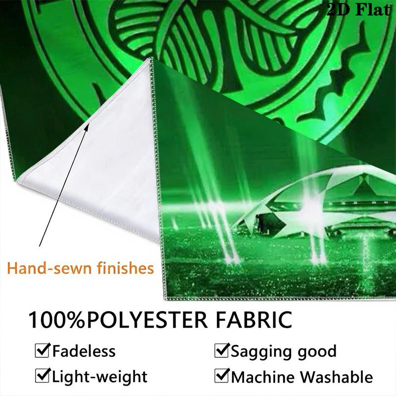 Celtic Football Club Wall Tapestry Aesthetic Wall Hanging Printed Fabric Blanket Decorative Tapestries for Bedroom Living Room Home Decor