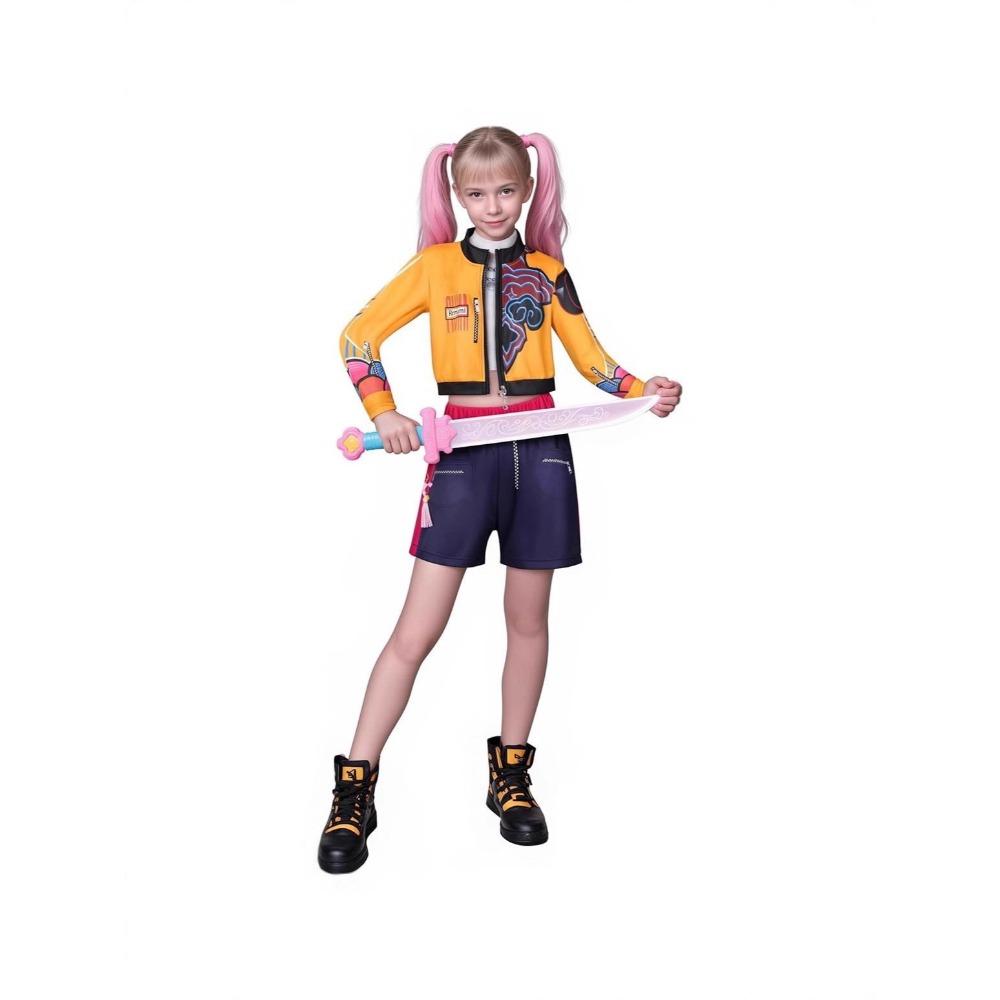 Seconds Hair Witch Hunter Group Rumi Cos Acting Costume New Girl Pop Singer Halloween Costume 100cm