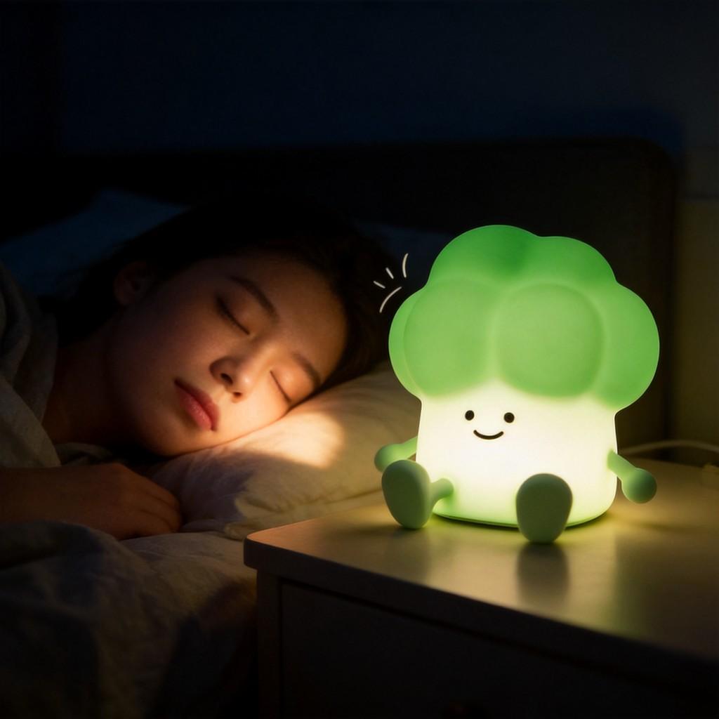 Západní brokolice Noční světlo Stmívatelná dotyková lampa Pro dekoraci ložnice