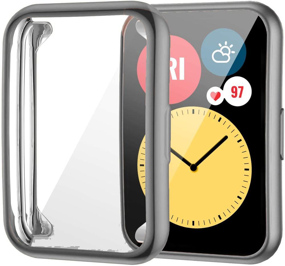 Plated Cover For Huawei Watch fit Case Smartwatch Accessories TPU Bumper All-Around Screen Protector Huawei Watch fit 2 new Case