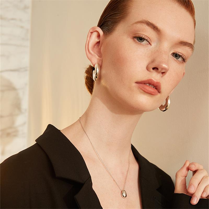 Boucles d'oreilles créoles géométriques simples et minimalistes, rondes, couleur or et argent, en métal épais, pour femmes, 1 cm de large