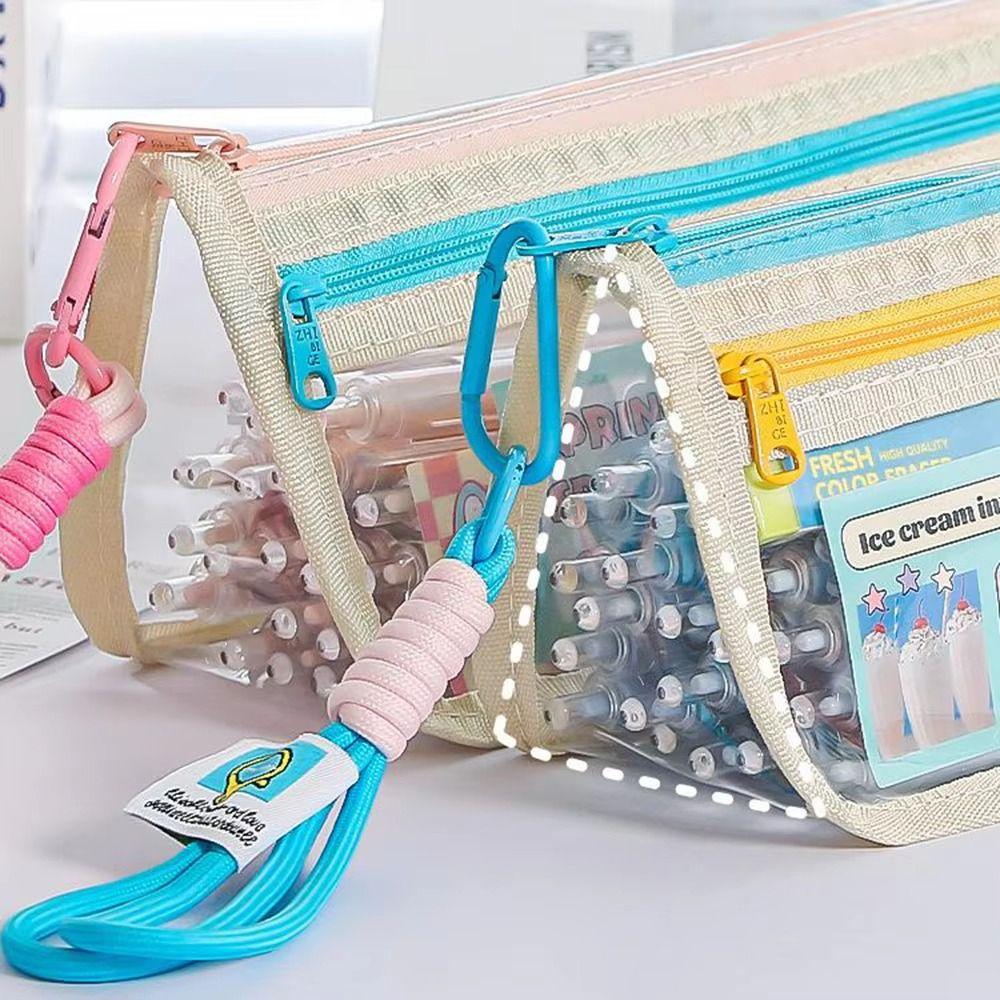 Detachable Large Capacity Pencil Case Beauty Bag Cosmetic Storage Bag Student Supplies