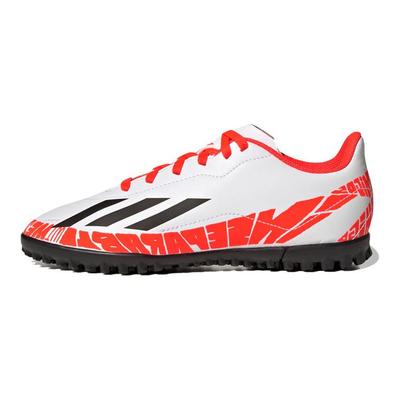 X Speedportal Runde Zehenpartie Schnürschuhe Rutschfest Langlebig Low-Top Fußballschuhe Kinderfußballschuhe Rot Weiß GW8402