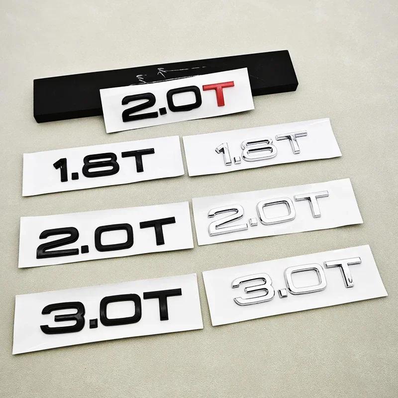 2026 Hot ABS Letters Car Sticker Rear Trunk Badge Logo 1.8T 2.0T 3.0T Emblem For Audi A3 A4 A5 A6 A7 A8 Q2 Q3 Q5 Q7 Q8 Car Accessories