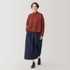 MUJI Women's Wool Blend Knit Mesh Pullover, BG1R2A4A, Smoky Orange, Size M
