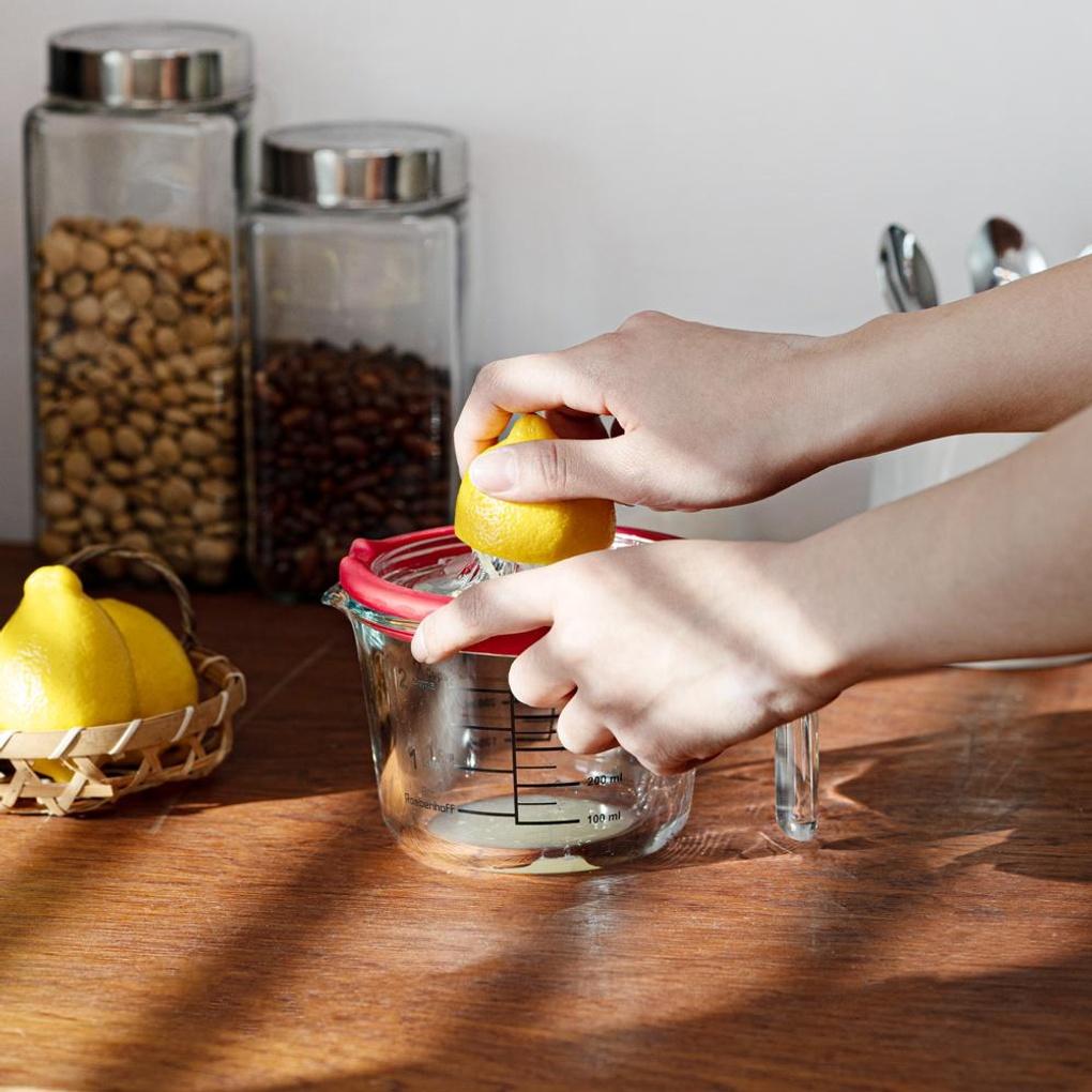Clays Lemon Squeeze Messbecher Hitzebeständiges Glas Zitronensaftpresse Zitronenpresse