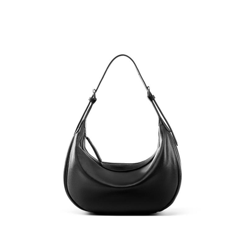 Crescent bag, new women's large-capacity shoulder bag, genuine leather women's bag, niche underarm bag
