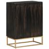 VidaXL Buffet Noir 55x34x75 cm Bois massif de manguier et fer 351679
