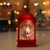 Warm Ambient Bedside Lamp Christmas Snow Lantern, Battery Operated Swirling Water Glittering Vintage Desktop Holiday Soft Furnishings