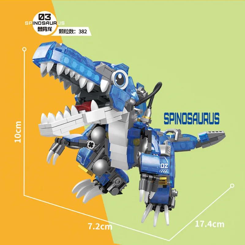 Noctilucent Mechanical Dinosaur Building Blocks Tyrannosaurus Jurassic Park Bricks Kids Toy For Children Gift Boy Present 4101
