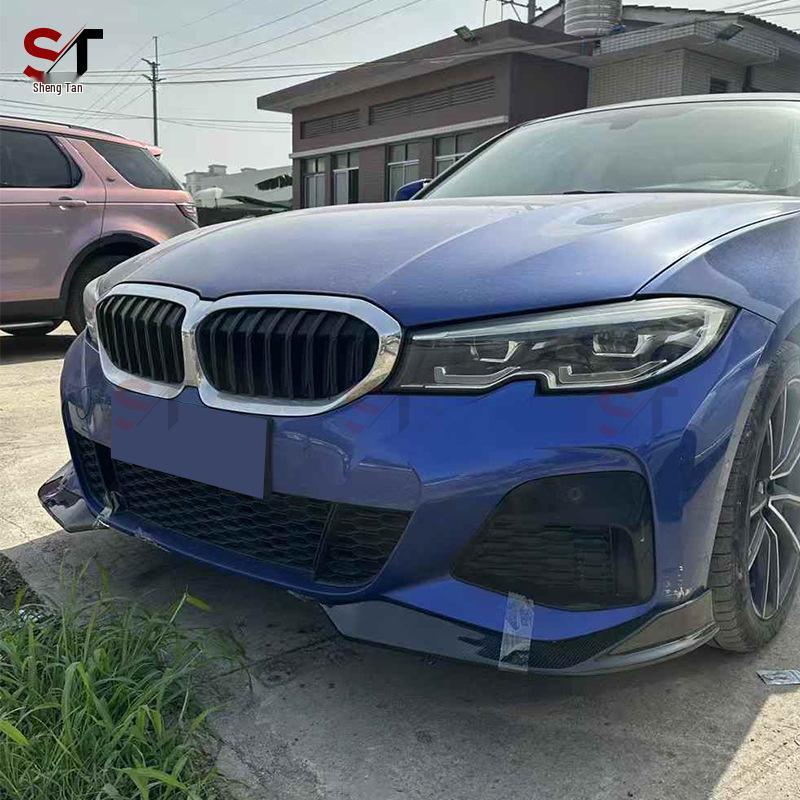Kohlefaser AC-Stil Eckenschutz für 2019-2021 BMW 3er G20/G28 Frontstoßstange Chin Modifikation