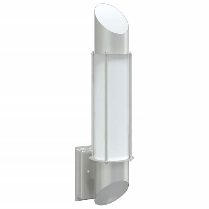 VidaXL Applique murale d'extérieur argenté acier inoxydable, éclairage mural d'extérieur, lampe murale de jardin, applique 4006292