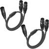 NCGY Microphone Cable Pack of 2 XLR Male To 2 XLR Female Y-Splitter 0.5M for Recording Condenser Microphone AV Amplifier Speakers