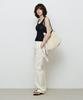 MONGDOL Button Pocket Straight Pants Ecru Mdpt078Ecru