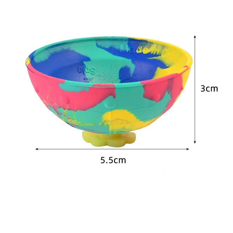 1PC Camo Bounce Bowl - Creative Outdoor Sports Toy for Kids Stress Relief Jumping Game Fun Party Activity