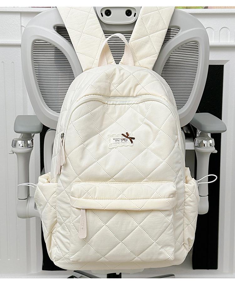 Schoolbag new ins style men's and women's solid color backpack junior high school campus light schoolbag fashionable simple large capacity backpack