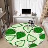 1pc Cactus Pattern Office Round Area Rug, Indoor Mat Suitable For Office, Under Office Chairs Bedroom Living Room Home Decor, Room Deco