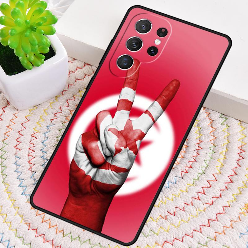 Tunisia Flag Map soft TPU Phone Case For Samsung Galaxy note 10 pro S26 S25 S24 S23 S22 Ultra Plus S21 FE S20 Shockproof Cover