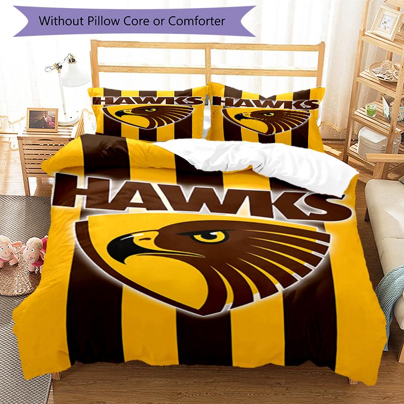 3pcs Football Team (45) Design Cover Set - HD Printed Bedding with 1 Cover and 2 Pillowcases - Perfect for Home and Dorm Decor