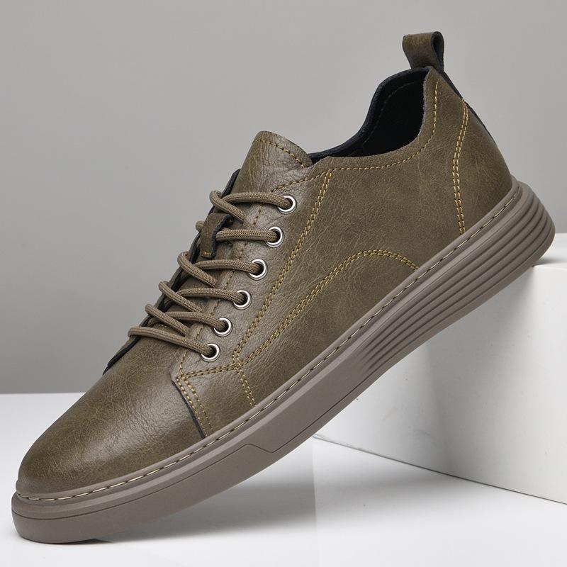 Men's Shoes 2025 Summer New Men's Comfortable Wear-resistant Non-slip British Style Tooling Leather Surface Waterproof Outdoor Casual Shoes