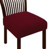 Jacquard Chair Seat Cover Elastic Chair Slipcovers for Home Banquet Dining Room Solid Color Removable Washable Chair Covers