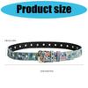Distressed Street-Style Waist Belt with Star-Shaped Metal Grommets and Pin Closure for Cargo Pants, Jeans, and Skirts