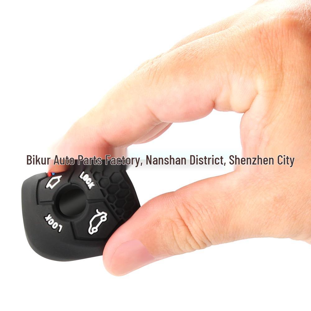 Dual-Color Honeycomb Silicone Key Case for BMW 3, 5, 7, X3, X5 Series