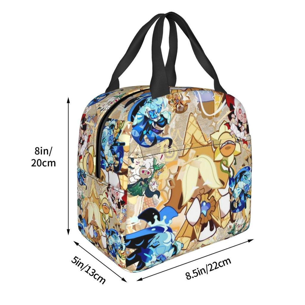Cookie Run Kingdom Insulated Lunch Bag for Kids School Cooler Thermal Food Box Tote Portable Lunch Boxes Container