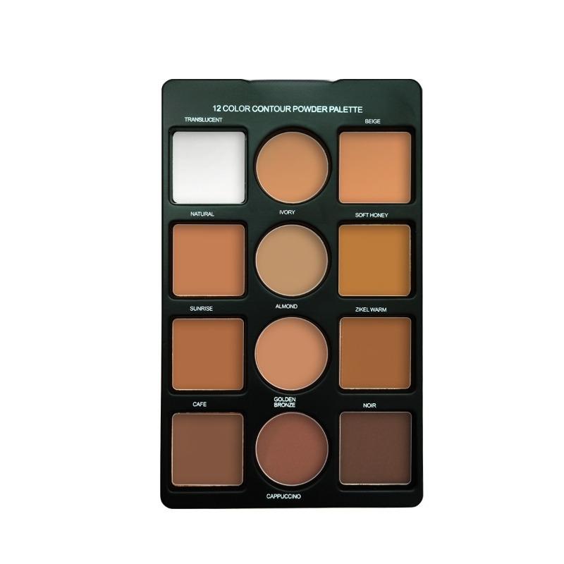 1PC 12-color Powder, Makeup, Grooming Tray, Concealer, Highlight and Brighten, Three-dimensional Matte Beauty.