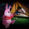 Red Bunny Inflatable Adornment Easter Inflatables Decorations LED Lights  Yard Decorations Indoor Outdoor Garden Decorations