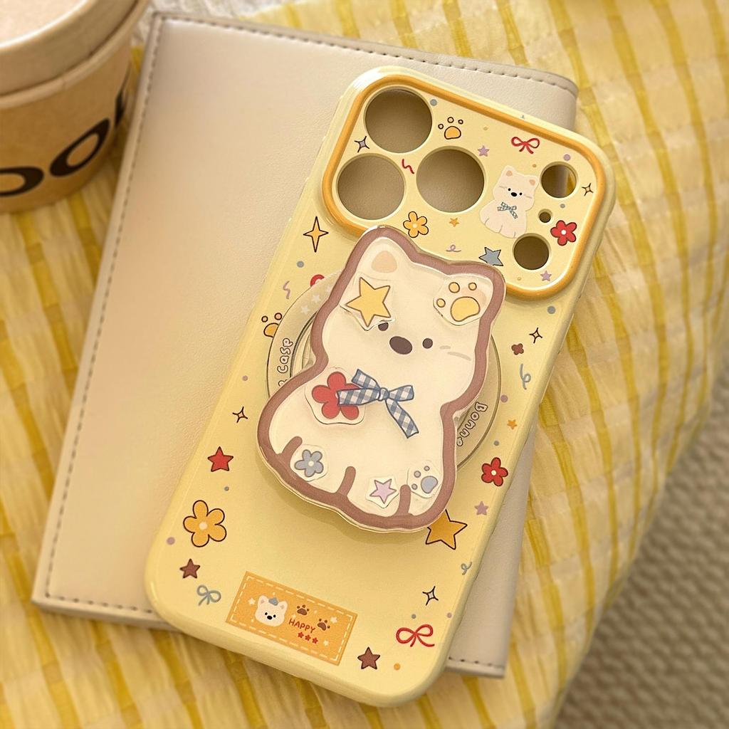 Cute Puppy Magnetic Phone Case for iPhone 16, iPhone 17, and iPhone 17 Pro Max
